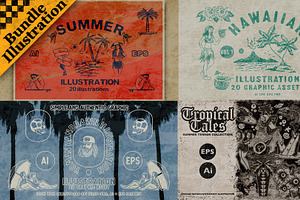 Tropical Illustration Asset Pack, an Object Illustration by Southerntown