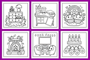 Bold Easy Cozy Kawaii Room Coloring, an Animal Illustration by Ink Gallery (Thumbnail 2 of 4)
