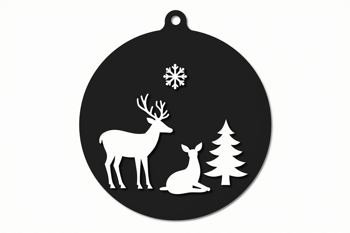 Christmas Laser Cut Ornament Bundle, a Graphic by Designer_Momina (Photo 2 of 14)