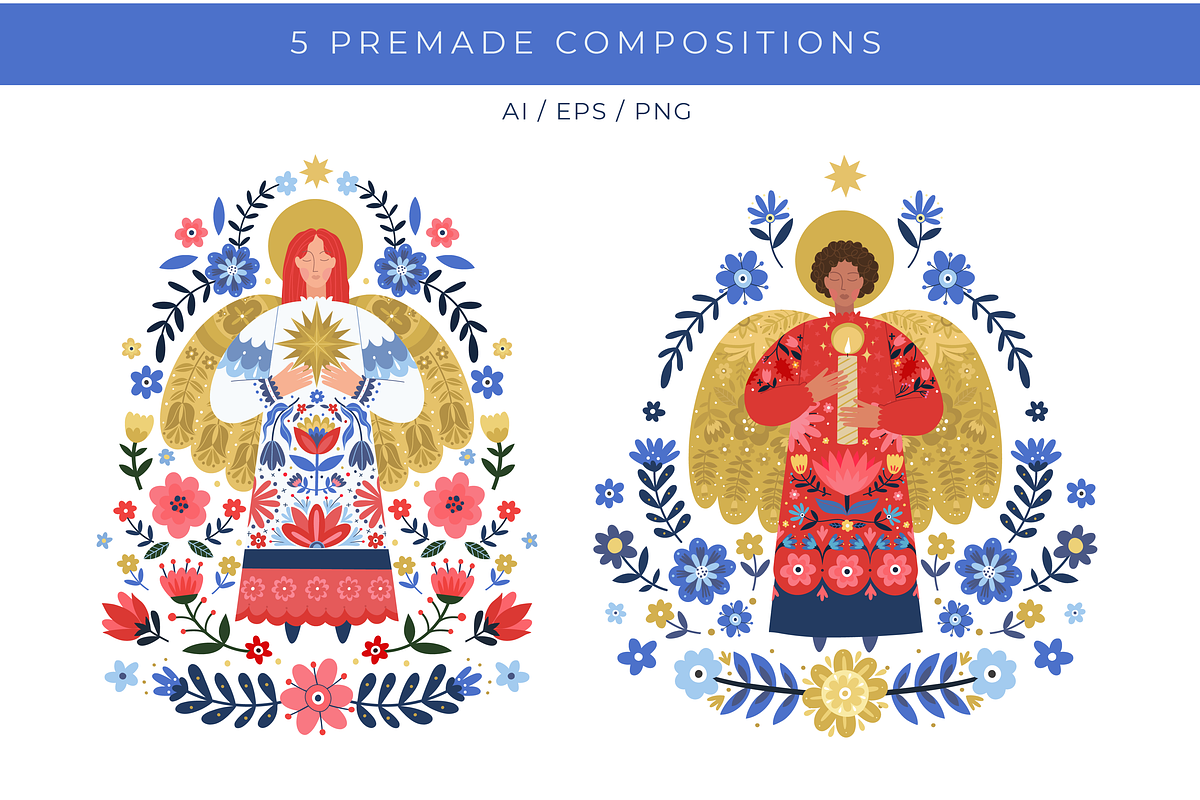 Christmas Angels, an Illustration by Funny Bug (Photo 7 of 10)