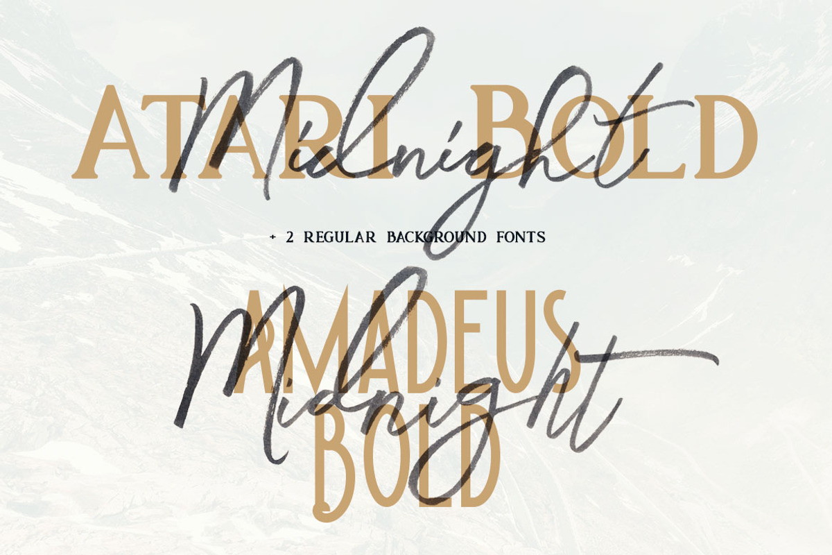 Midnight Brush & SVG Font, a Script Font by Cruzine (Photo 4 of 19)