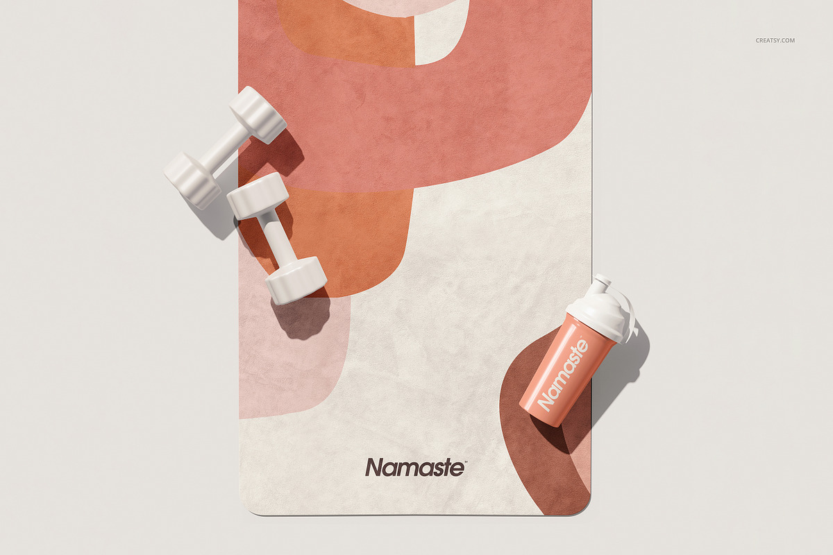 Microfiber Suede Yoga Mat Mockup Set, a Merchandise Mockup by creatsy5 (Photo 12 of 16)
