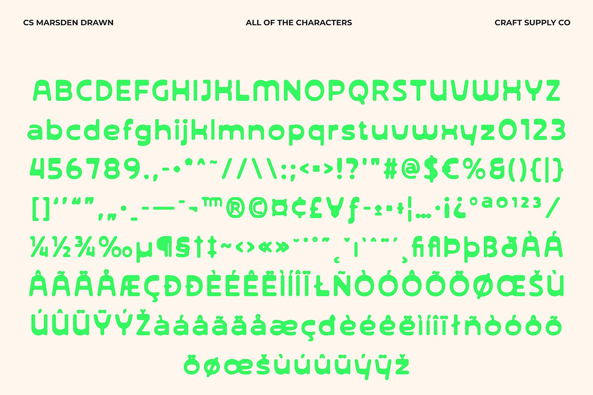 CS Marsden Drawn, a Sans Serif Font by Craft Supply Co. (Photo 8 of 8)