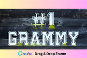 #1 Grammy Canva Template Frame, a Design Template by Rivermill Printables (Thumbnail 1 of 2)