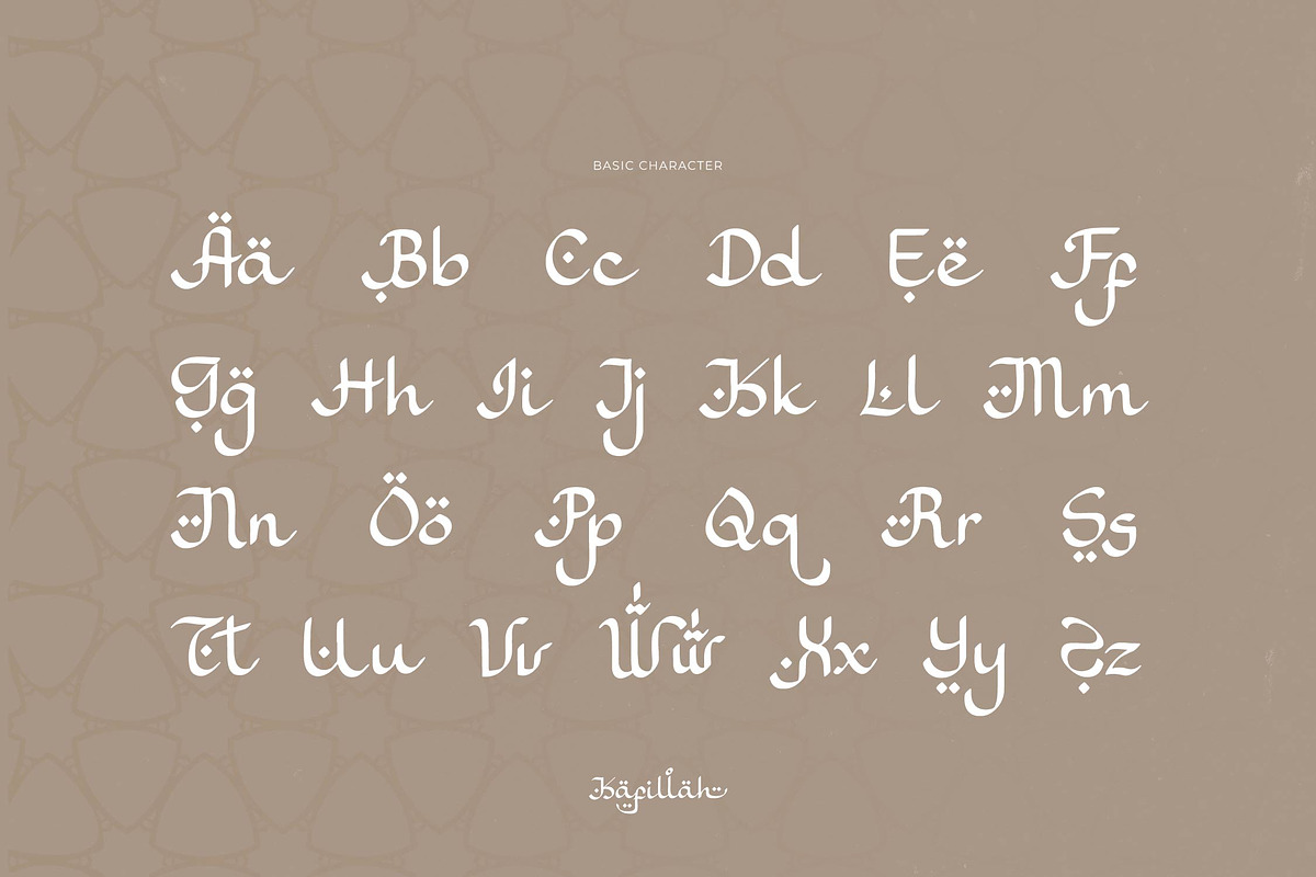 Kafillah | Arabic Style Typeface, a Script Font by Denustudios (Photo 11 of 15)