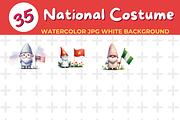 National Costume watercolor Jpg Back, a Person Illustration by John_Walker (Thumbnail 3 of 3)