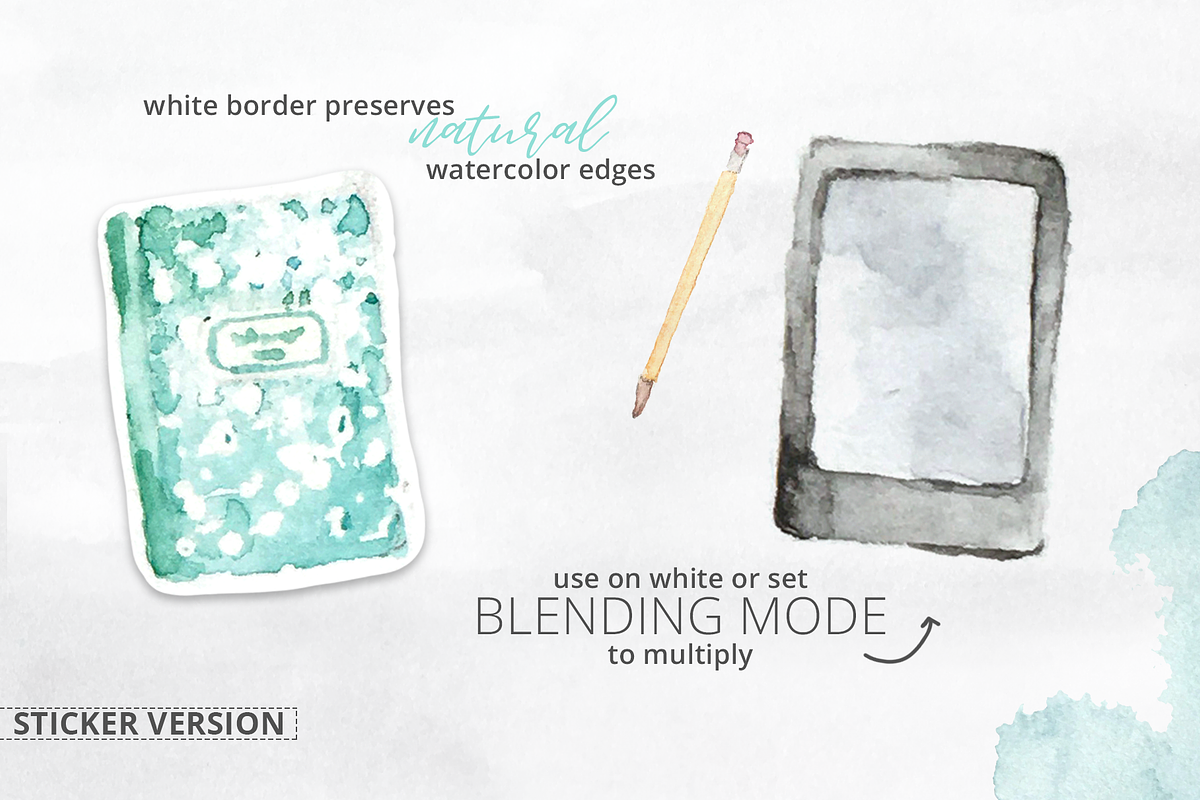 Whimsical Writer Watercolor, a Technology Illustration by plaidGecko (Photo 6 of 6)