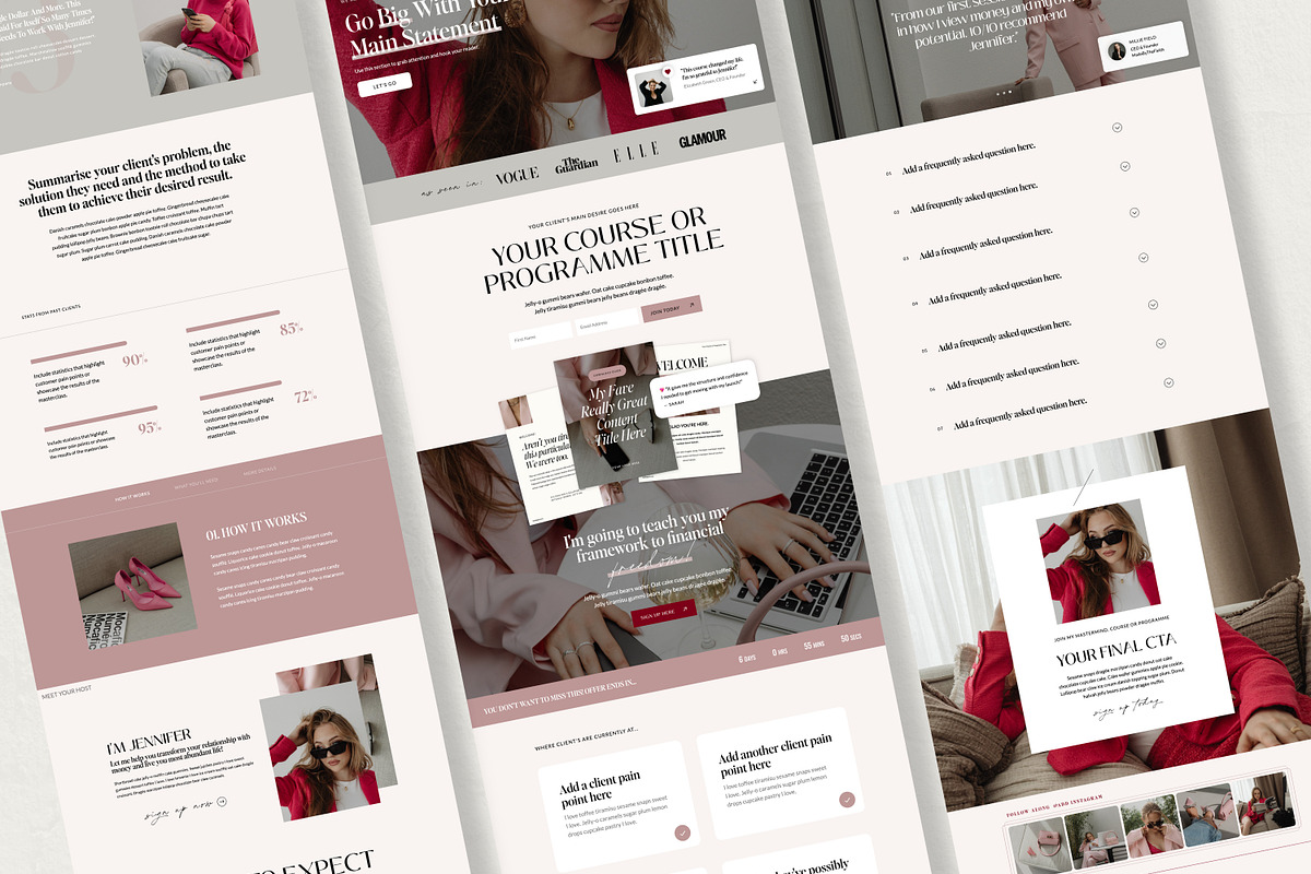 Coaches Showit Sales Page Template, a Websites & App Template by Field Digital (Photo 4 of 9)