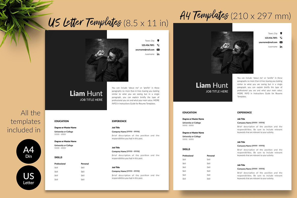 Modern Resume Design / CV - Liam, a Resume Template by Templates Design Co. (Photo 8 of 17)