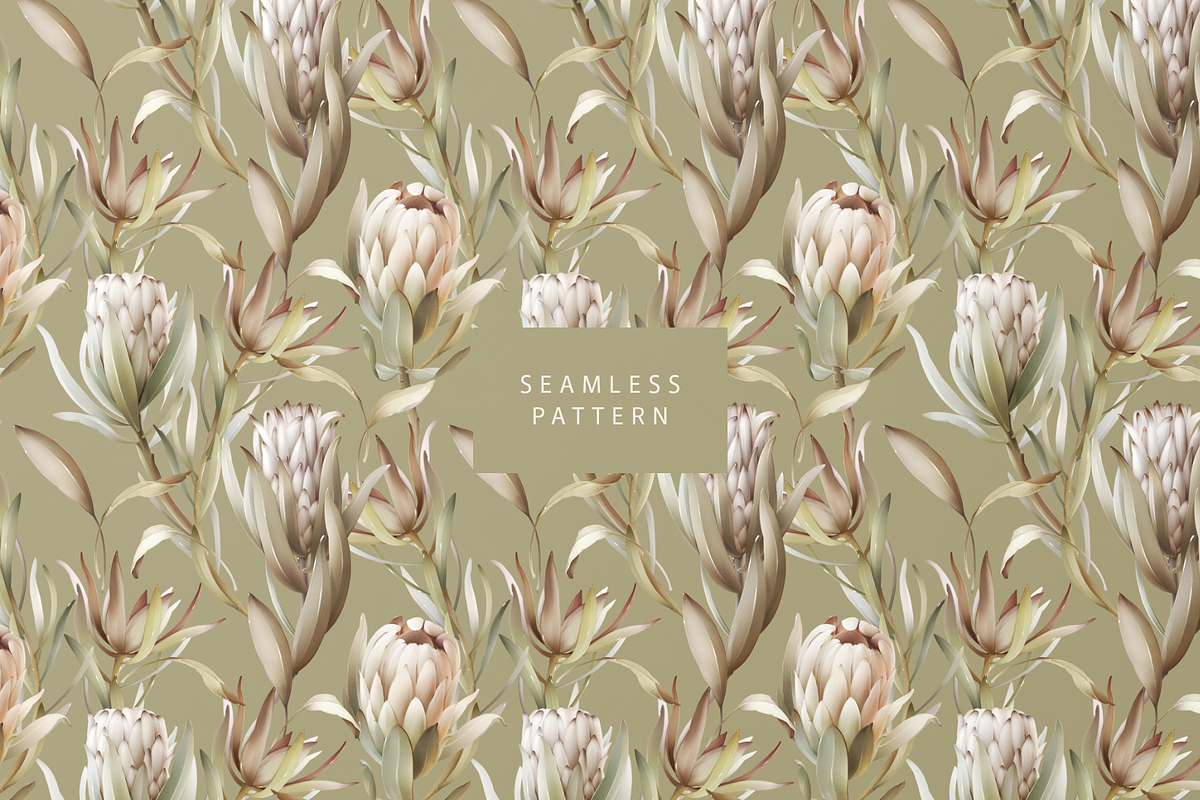 Protea | Seamless pattern, a Pattern Graphic by Karma (Photo 12 of 18)