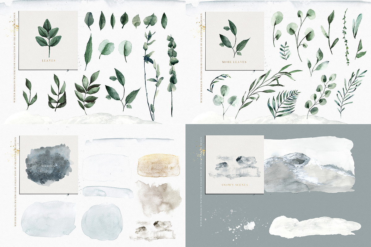 The Amazing Watercolor Bundle, an Object Illustration by Creativeqube Design (Photo 66 of 75)