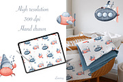 Sea Adventures. Baby collection, an Animal Illustration by Linerisyart (Thumbnail 4 of 14)