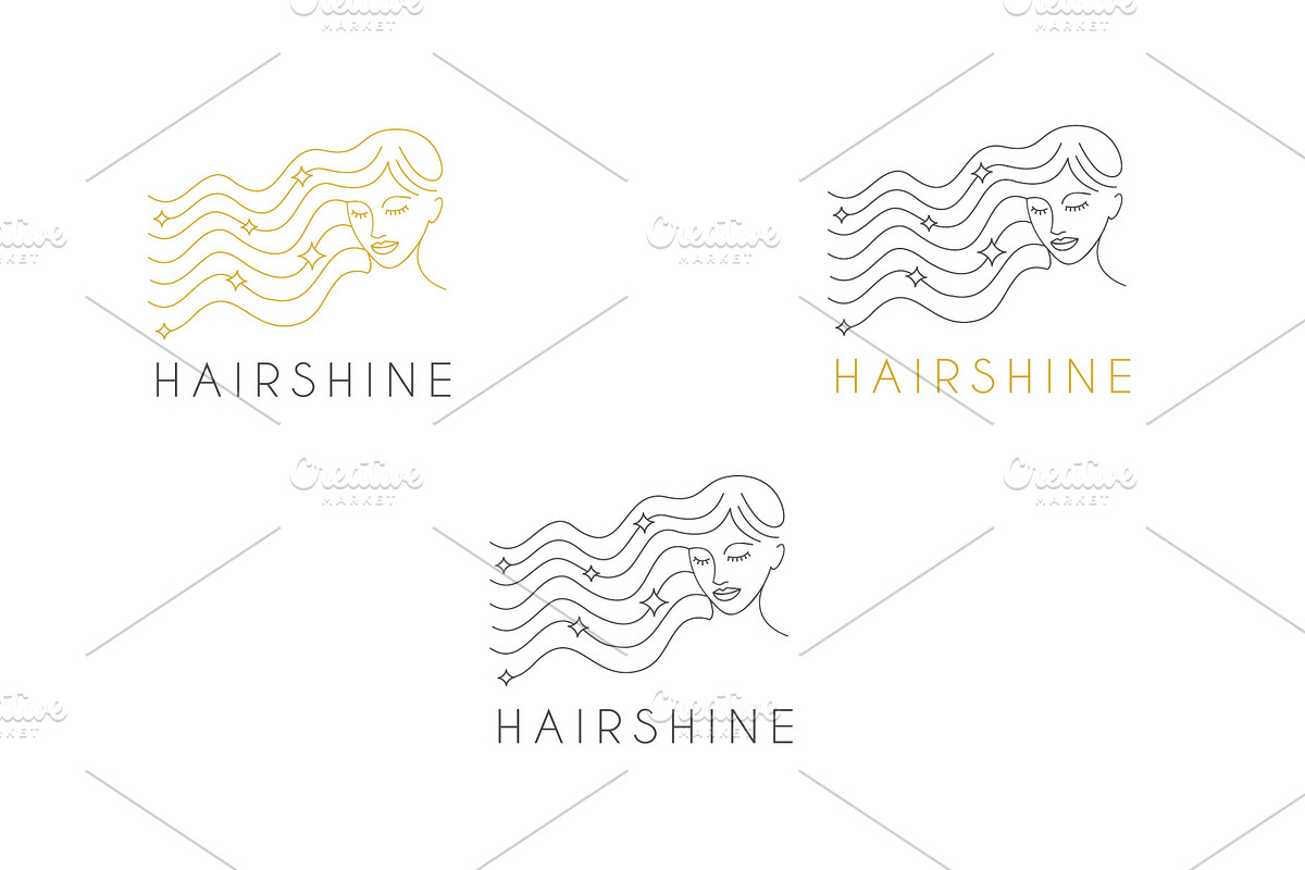 hair shine logo, a Branding & Logo Template by Mariyana (Photo 2 of 2)