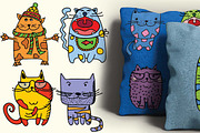 Doodle Cats, an Animal Illustration by Virinaflora (Thumbnail 3 of 8)