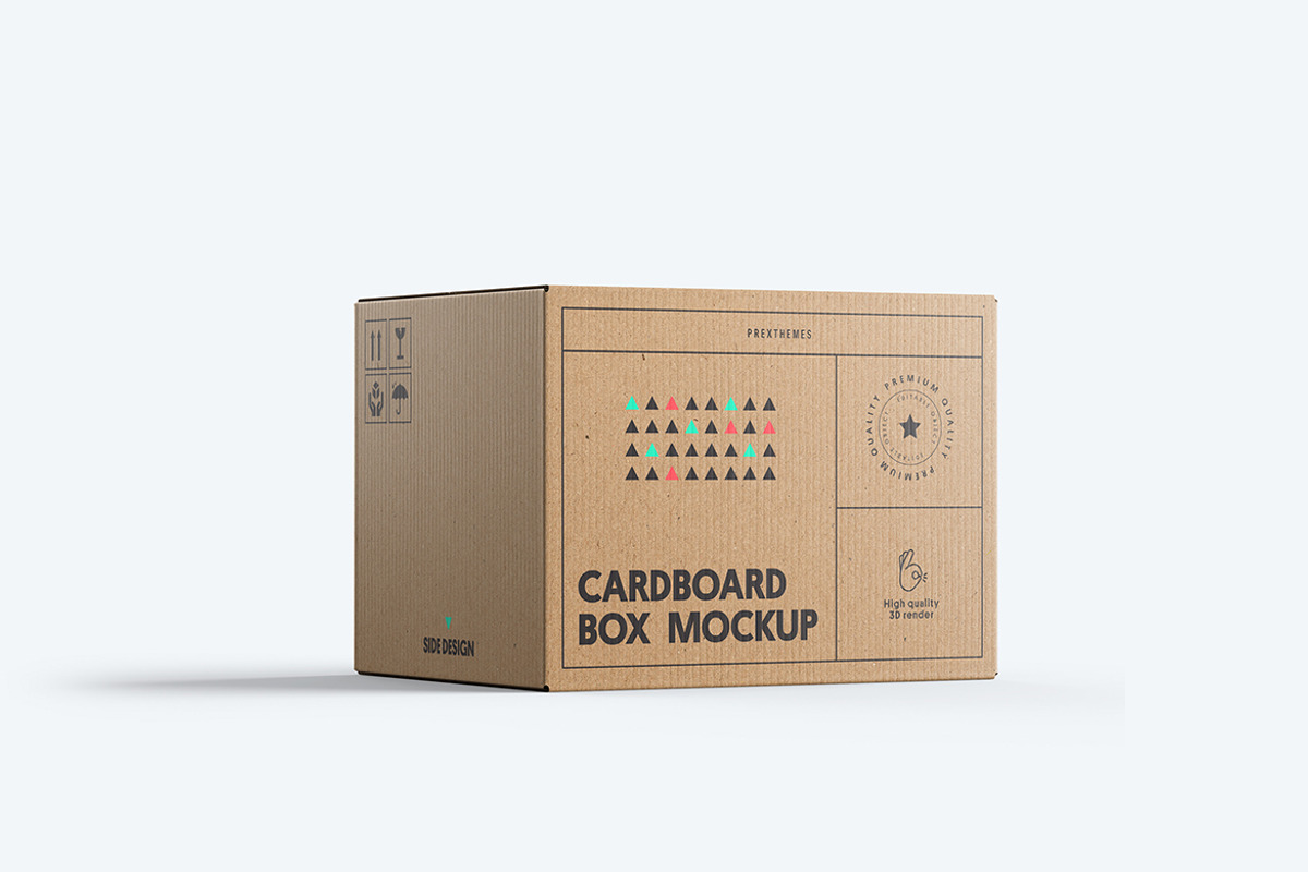 Cardboard Box Mockup, a Packaging Mockup by PrexTheme