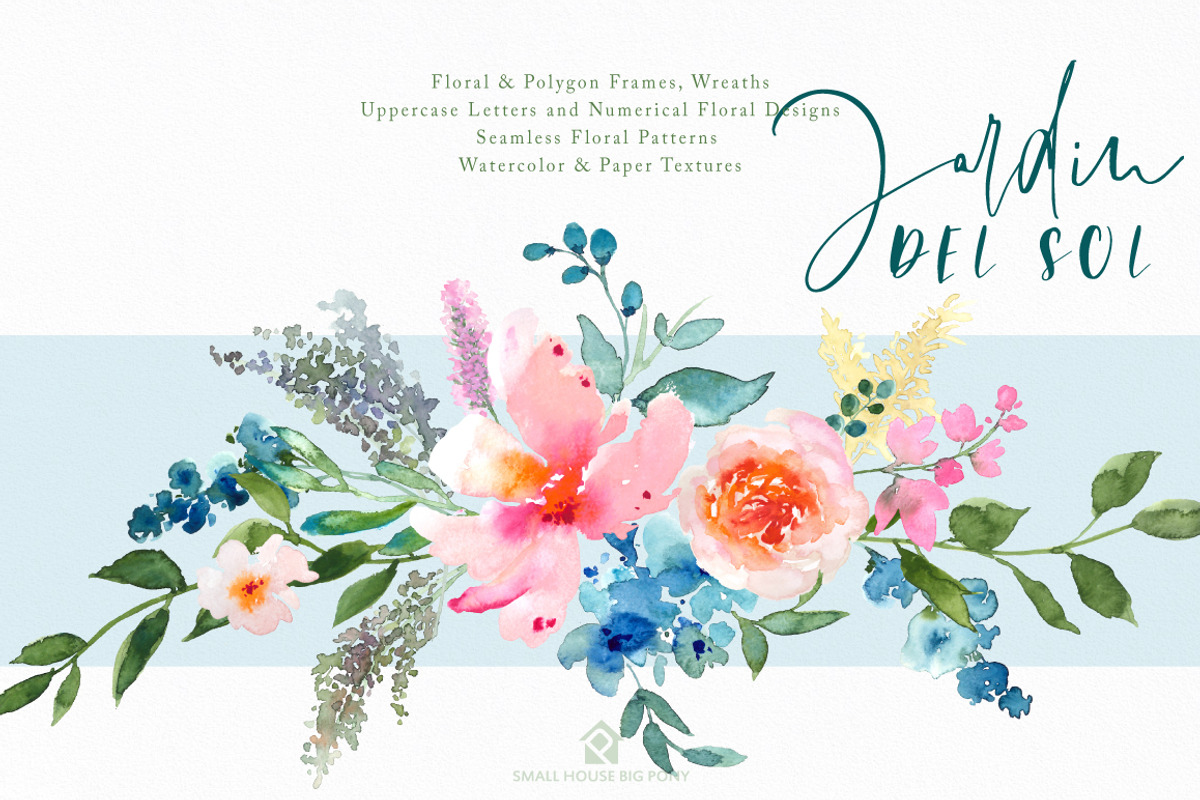 Jardin Del Sol - Watercolor Floral S, an Illustration by SmallHouseBigPony (Photo 10 of 13)