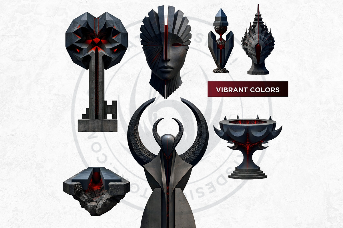 The Red Silence Cliparts, a Decorative Illustration by ThatsDesignArt (Photo 12 of 17)