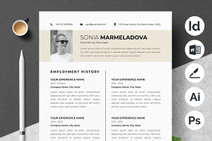 Feminine Floral Resume Template, a Resume Template by ResumeInventor