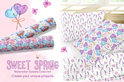 Sweet Spring Watercolor Collection, an Illustration by TanataDesign (Thumbnail 8 of 9)
