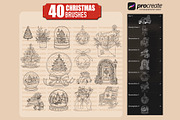 Christmas brushes for Procreate, a Brush Add-On by PDknyStudio (Thumbnail 3 of 5)