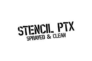 Stencil PTx font family, a Sans Serif Font by vectalex