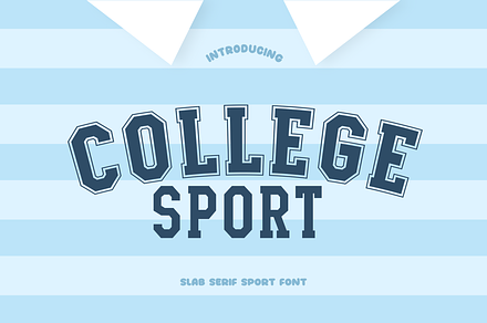 College Sport Font, a Slab Serif Font by Babymimiart