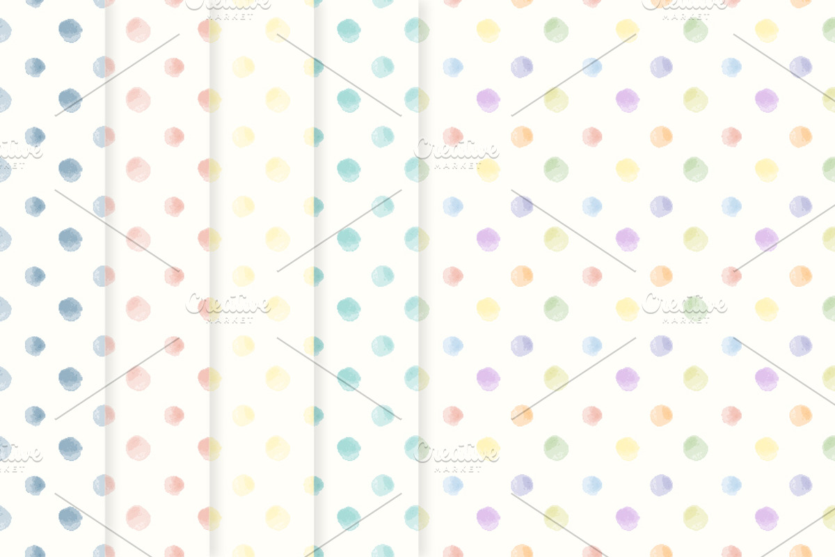 WatercolorDot Seamless Digital Paper preview 4