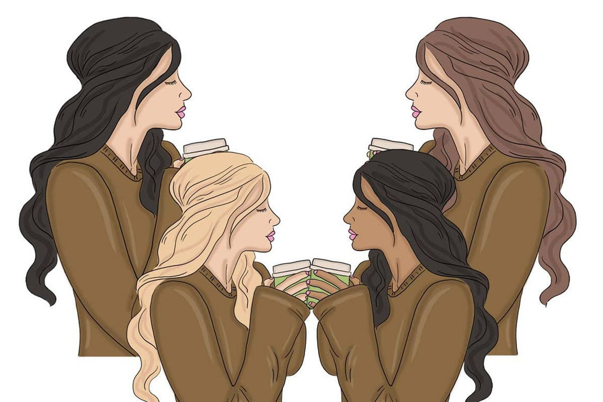 Coffee Girls Clipart, a Person Illustration by GlamArtZhanna (Photo 4 of 4)