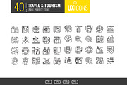 40 Travel and Tourism icons, an Icon by Foxyard studio (Thumbnail 1 of 3)
