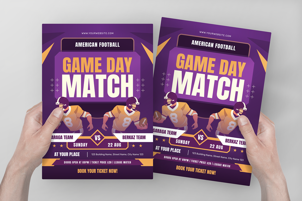 American Football Flyer, a Flyer Template by Annora Studio (Photo 4 of 5)