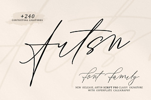 Artsn Script Pro, a Script Font by HKL Studio