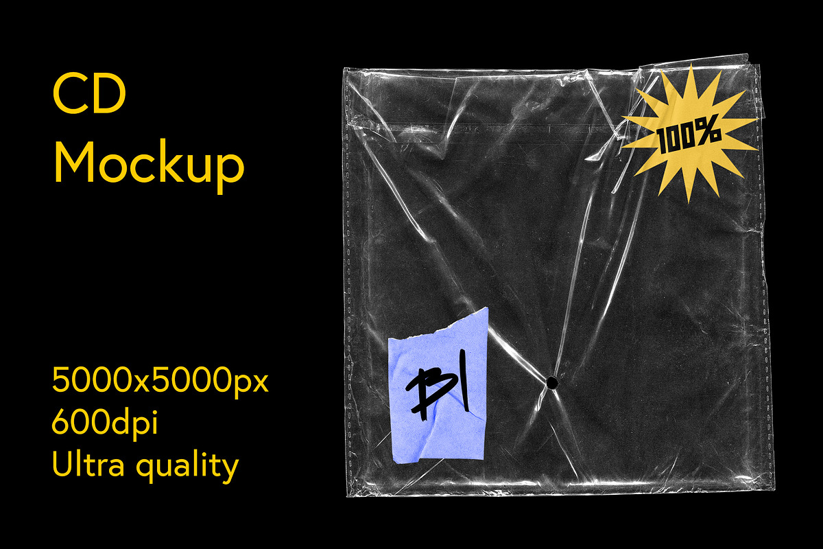 CD Package Plastic Mockup, a Packaging Mockup by Bolderaja1 Studio (Photo 6 of 13)