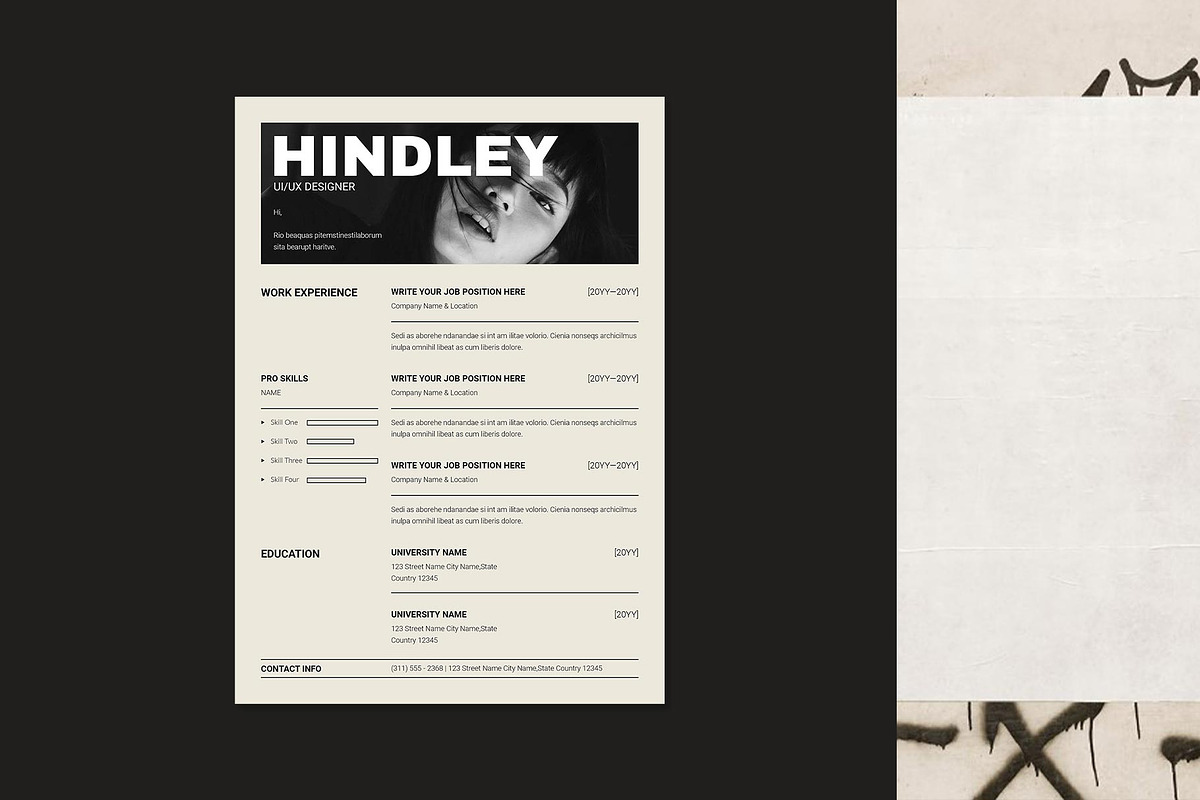 Resume CV Template | Canva, a Resume Template by ElvinPrint (Photo 5 of 6)