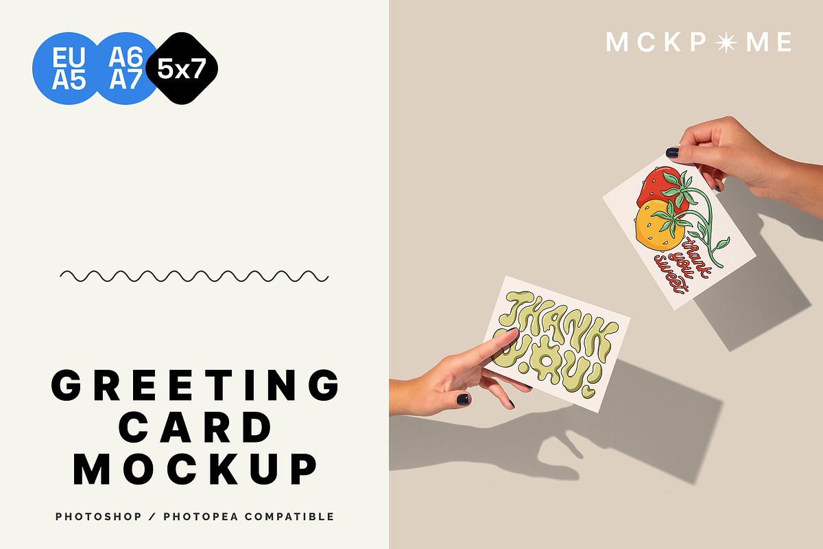 Greeting card mockup, a Merchandise Mockup by MCKP*ME (Photo 1 of 5)