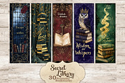 Fantasy Bookmarks Printable Set, a Person Illustration by GlamArtZhanna (Thumbnail 1 of 9)