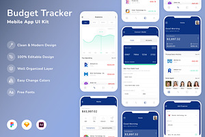 Budget Tracker Mobile App UI Kit