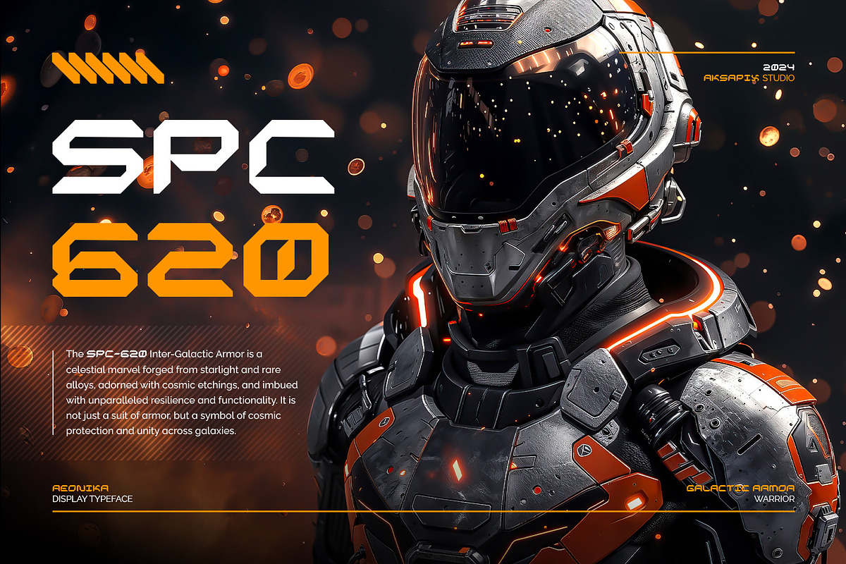 Aeonika - Futuristic Typeface, a Sans Serif Font by Aksapix Studio (Photo 4 of 10)