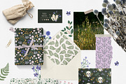 Wild Grass Mystic pattern&clipart, a Background Graphic by Cozy pattern shop (Thumbnail 2 of 12)