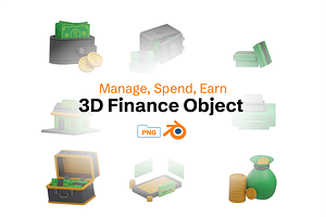 3D Finance & Money Pack, a 3D by Dudukbersama
