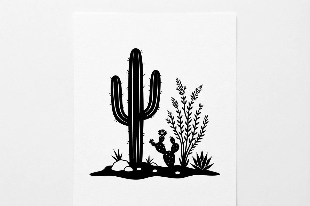 60 Desert Cactus Floral Silhouette, a Seasonal Illustration by Amazin_art (Photo 15 of 34)
