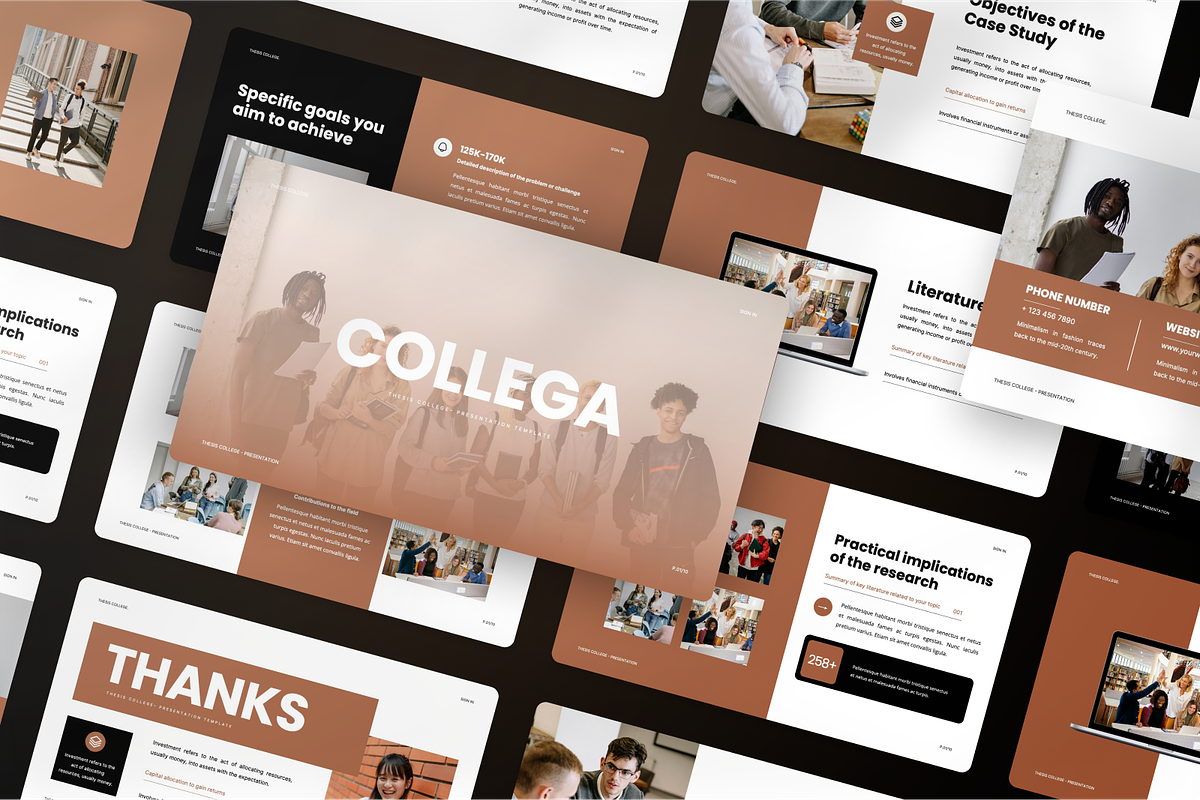 Collega Thesis Defence Google Slide, a Presentation Template by SquidPixey (Photo 7 of 7)