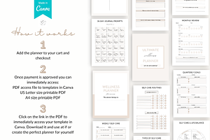 Wellness Planner Canva Template