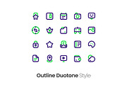 6 Styles User Interface Icon Pack, a Duotone Icon by hafizhhapis (Thumbnail 3 of 7)