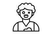 Zombie Line Icon, an Icon by Pexelpy (Thumbnail 1 of 2)
