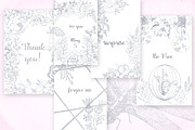 Card templates, floral illustrations, a Card Template by AnastasiyaOleynik (Thumbnail 5 of 10)