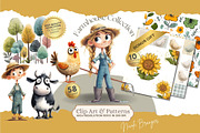 Quirky Farmhouse Clipart Bundle, an Animal Illustration by Nicole Branger Art (Thumbnail 1 of 20)