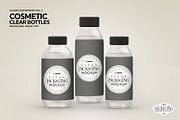 Clear Cosmetic Bottle Set Mockup, a Cups & Container Mockup by INCDesign (Thumbnail 5 of 7)
