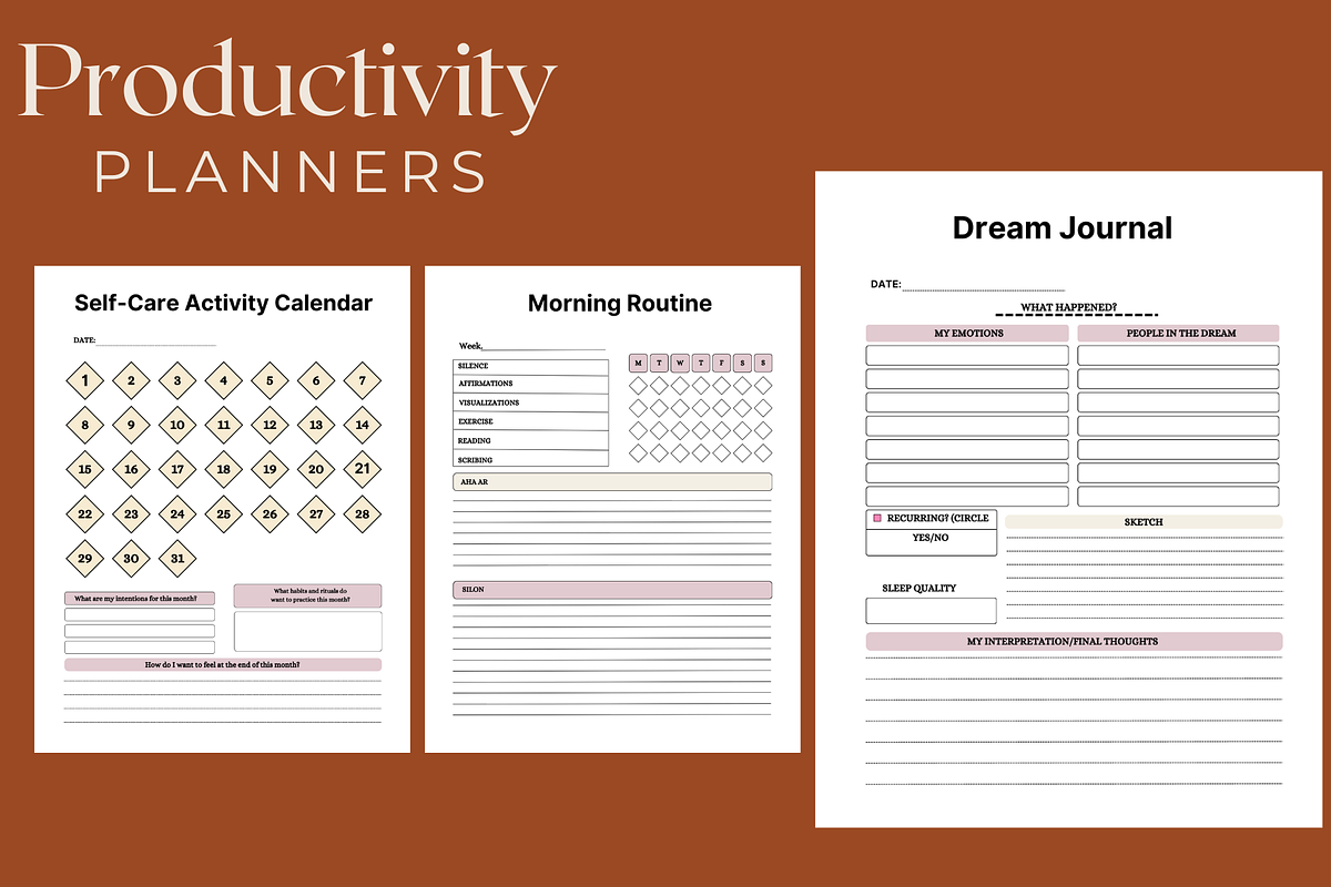 Productivity Planner - 65-Pages, a Stationery Template by Local Marketing Templates (Photo 3 of 7)