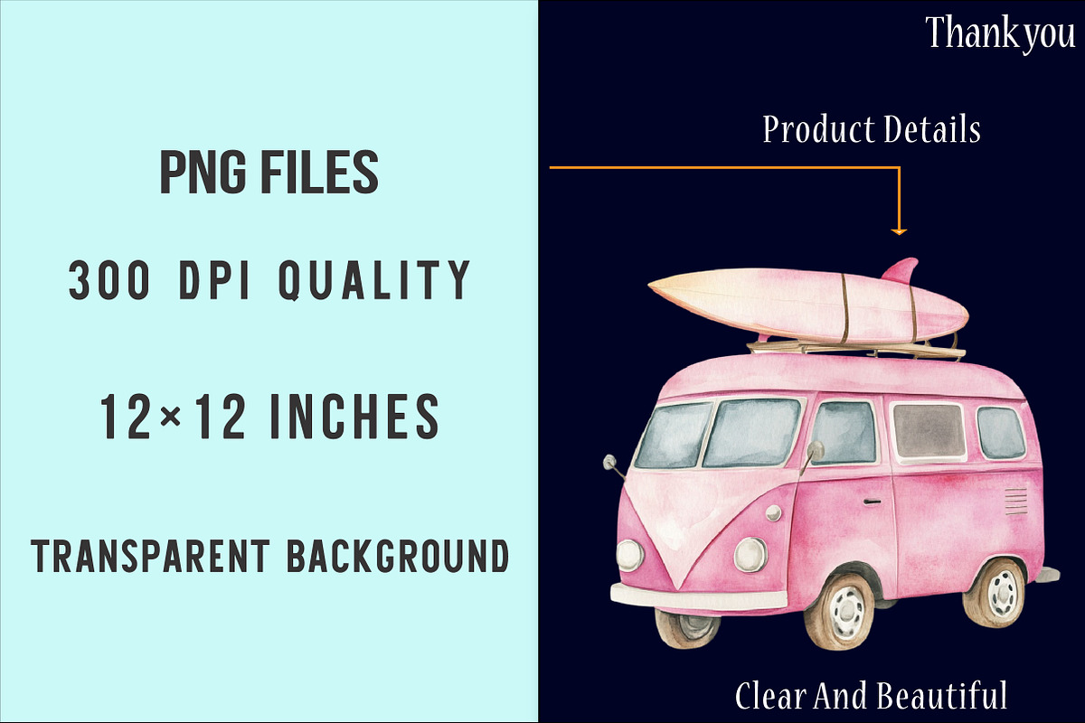 Pastel Vacation Clipart PNG, an Illustration by SinaCreation (Photo 4 of 5)
