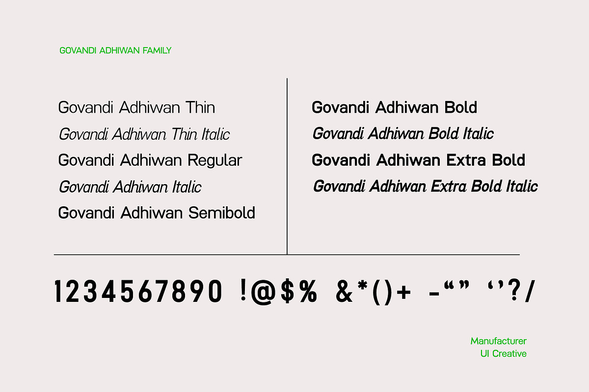 Govandi Adhiwan Sans Serif Family, a Sans Serif Font by UICreative (Photo 3 of 12)